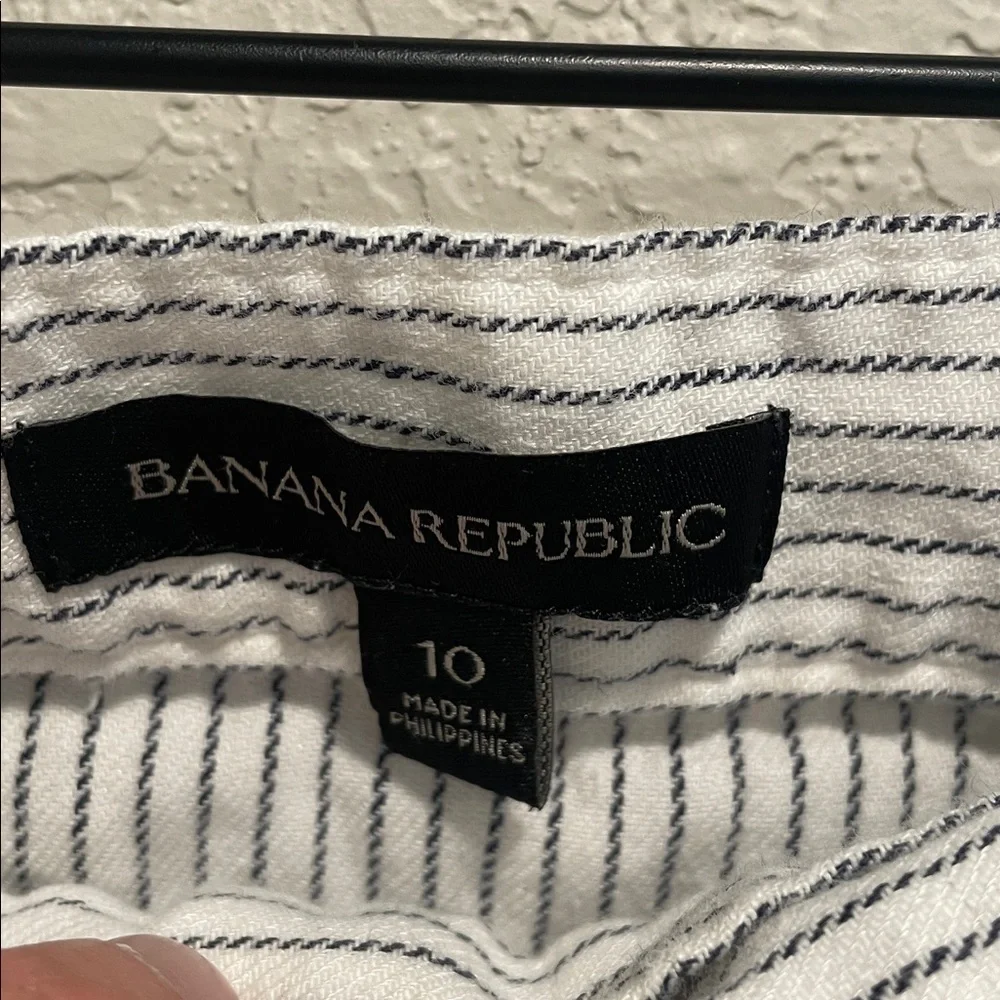 Banana Republic Striped Linen Wrap Pencil Skirt Size 10 - Picture 7 of 9